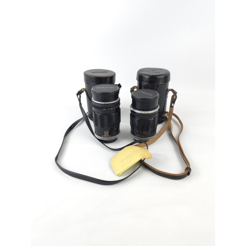 Canon VTG Super-Canomatic R 135mm f/2.5 Lens From Japan / 2 Canon Lens Untested